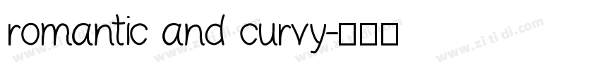 romantic and curvy字体转换
